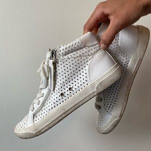 DV Dolce Vita high top white sneaker with zipper